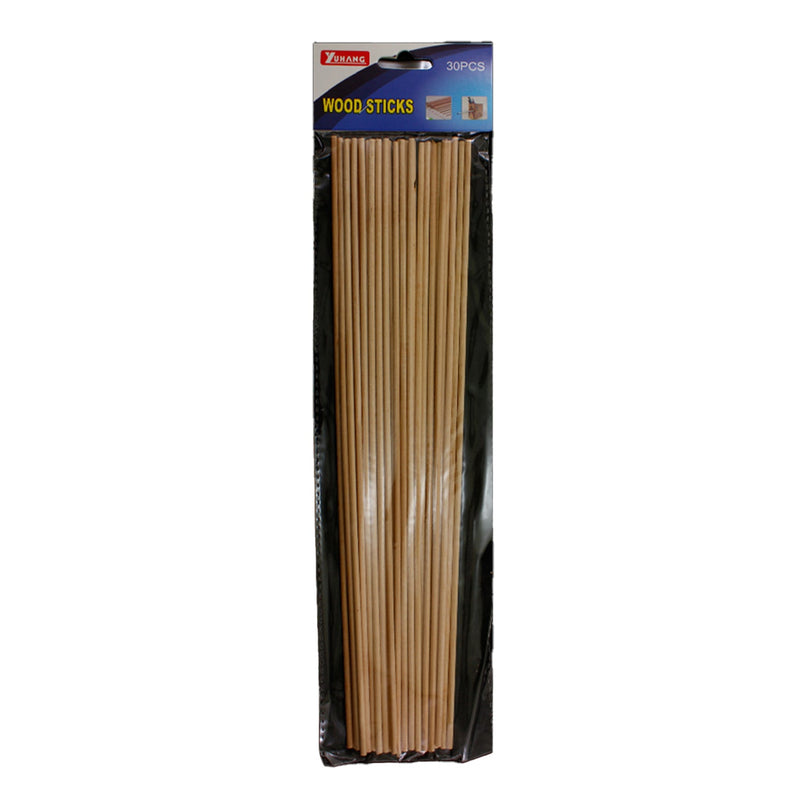 Wood Sticks, Wooden Dowel Rods, 1/8 x 11 3/4 Inch Unfinished Hardwood Sticks, 30 Pieces,   12-Pack