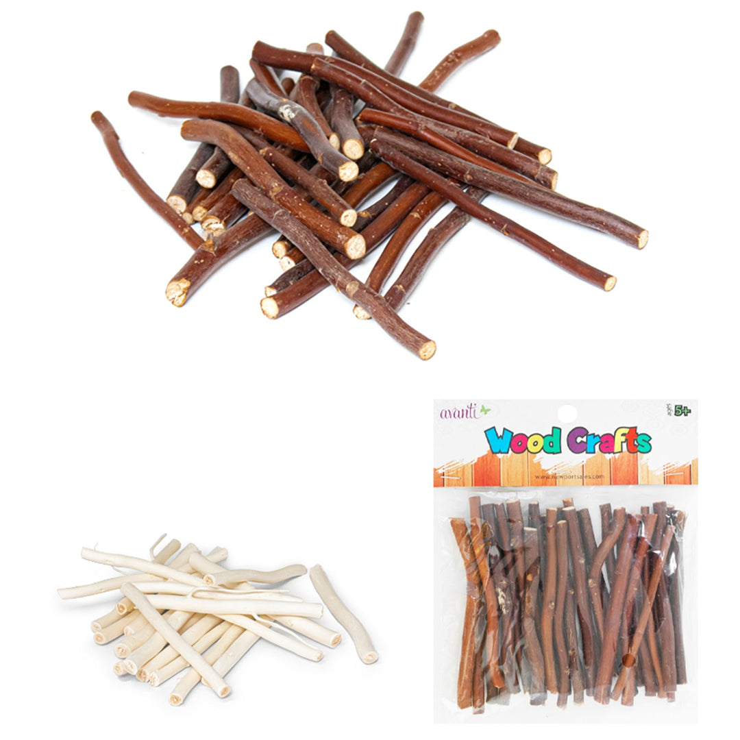 Natural Wood, Craft Stems Wood for DIY, 30 Pcs