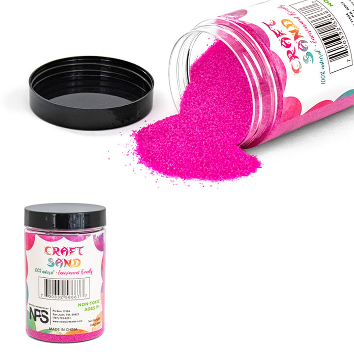 Decorative Sand Fine Grain, Color Variety, 350 grams, 1 bottle, 6-Pack