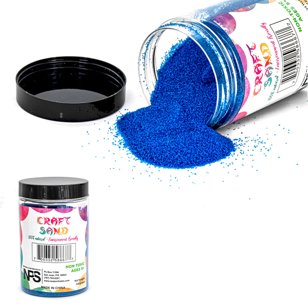 Decorative Sand Fine Grain, Color Variety, 350 grams, 1 bottle, 6-Pack