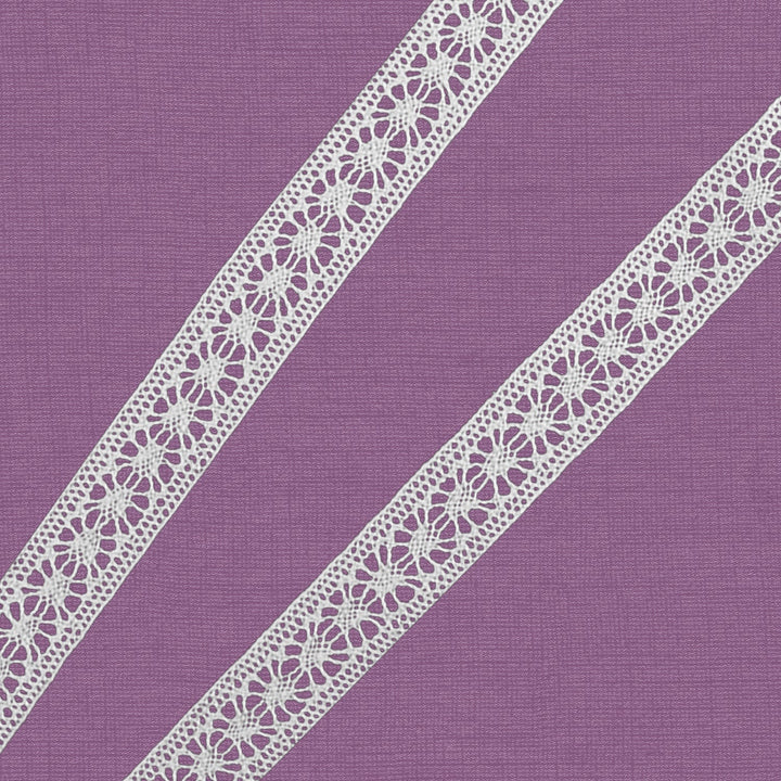 Cluny Lace, Spanish Cotton, White and Beige, 1/2 inch, 33Yards Pack