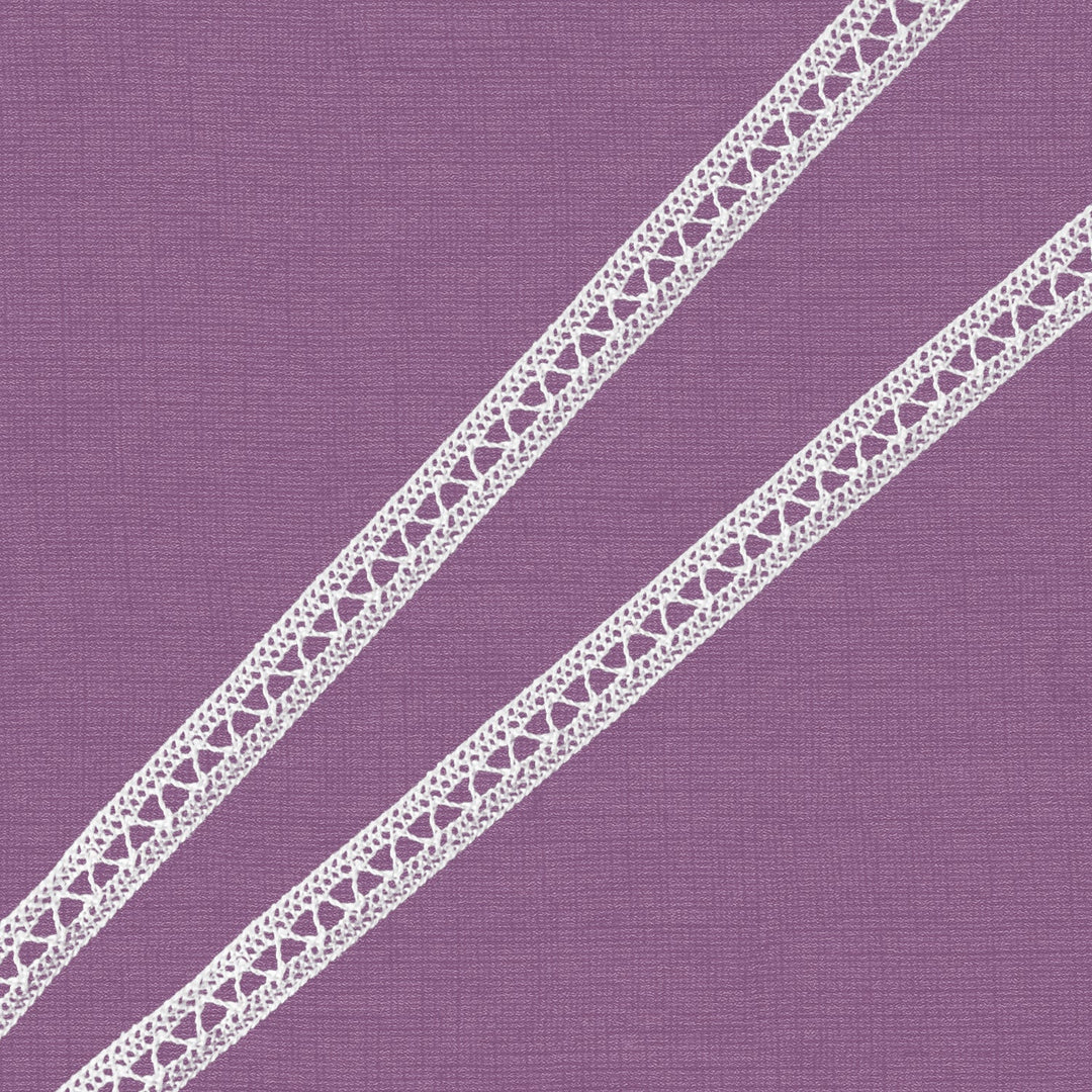 Cluny Lace, Spanish Cotton, White and Beige, 1/4 inch