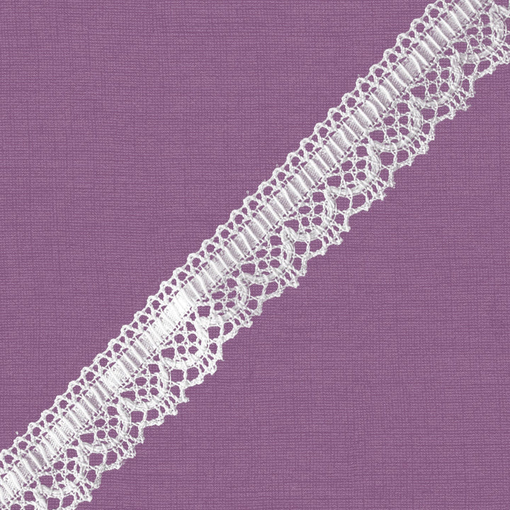 Cluny Lace, Spanish Cotton, White and Beige, 3/4 inch, 33Yards Pack