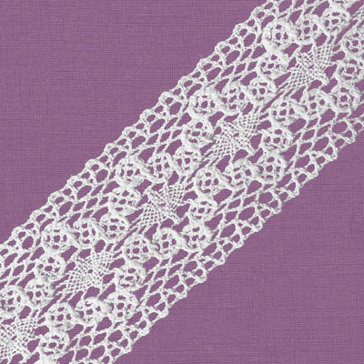 Cluny Lace, Spanish Cotton, White Color, 2 inches