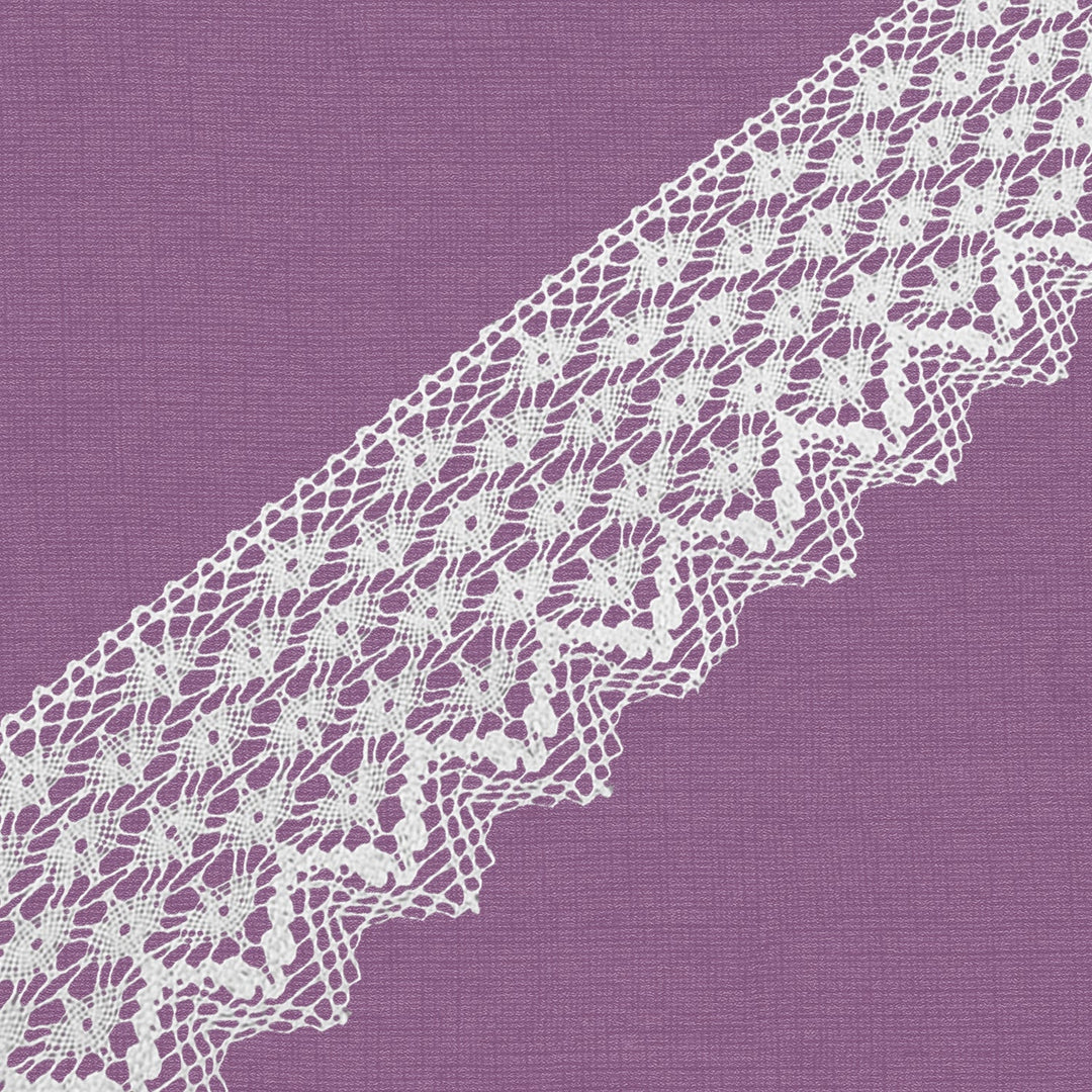 Cluny Lace, Spanish Cotton, White Color, 2 1/4 inches, 33Yards Pack