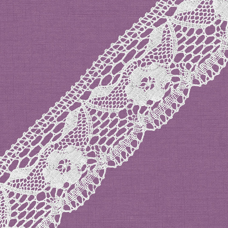 Cluny Lace, Spanish Cotton, Fantasy Lace, White, 2 inches