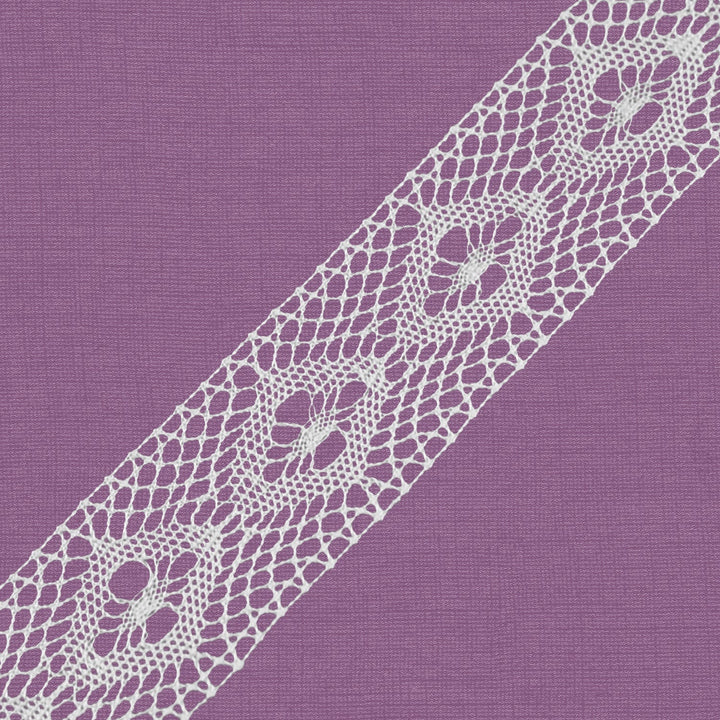 Cluny Lace, Spanish Cotton, White and Beige, 1 inch, 33Yards Pack