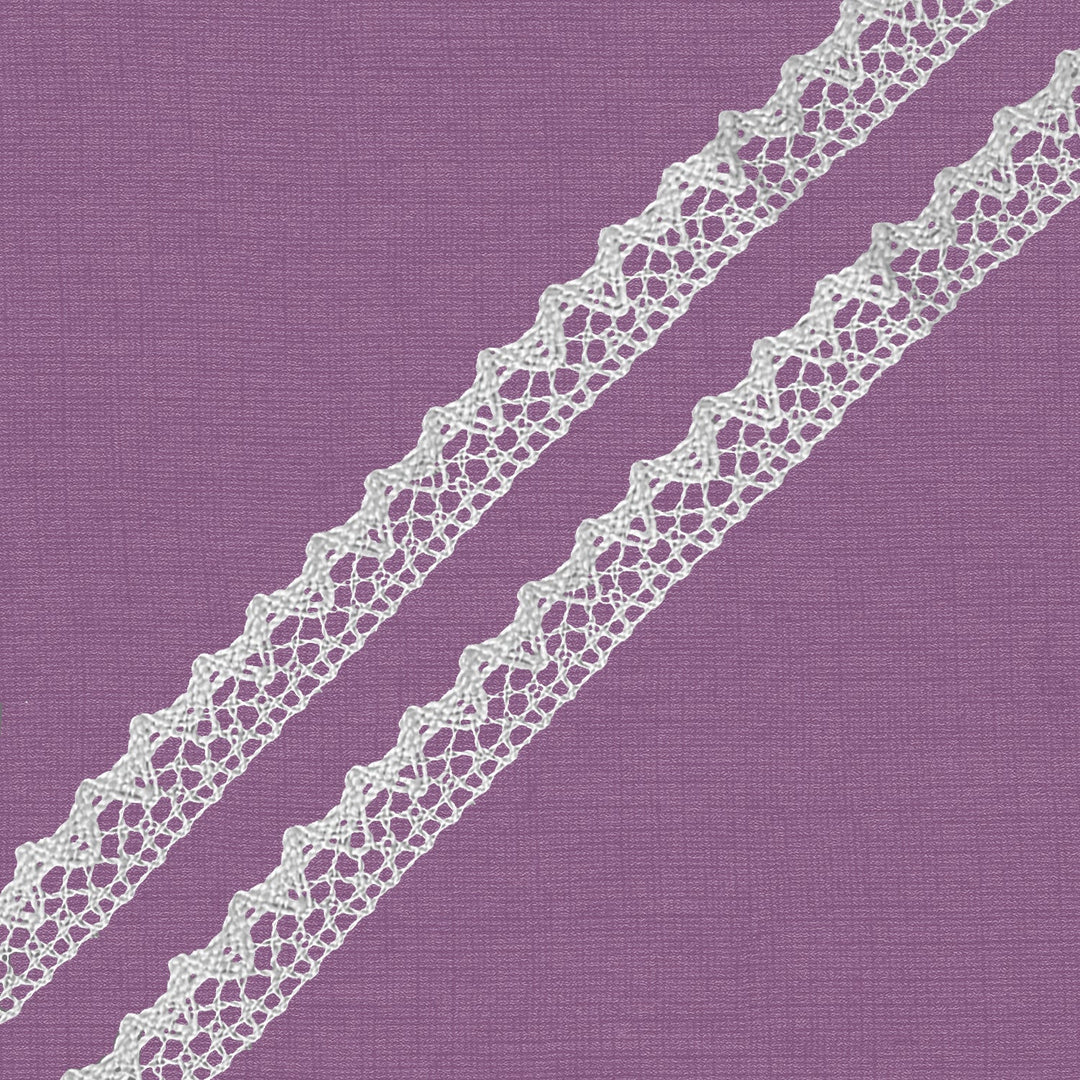 Cluny Lace , Spanish Cotton, Fantasy Lace, White , 1/4 inch, 33Yards Pack