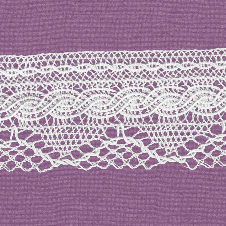 Cluny Lace, Spanish Cotton, Fantasy Lace, White, 1 1/4 inches