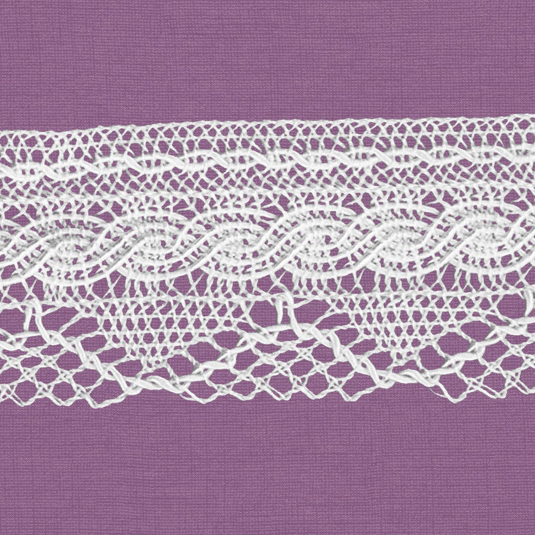 Cluny Lace, Spanish Cotton, Fantasy Lace, White, 1 1/4 inches, 33Yards Pack