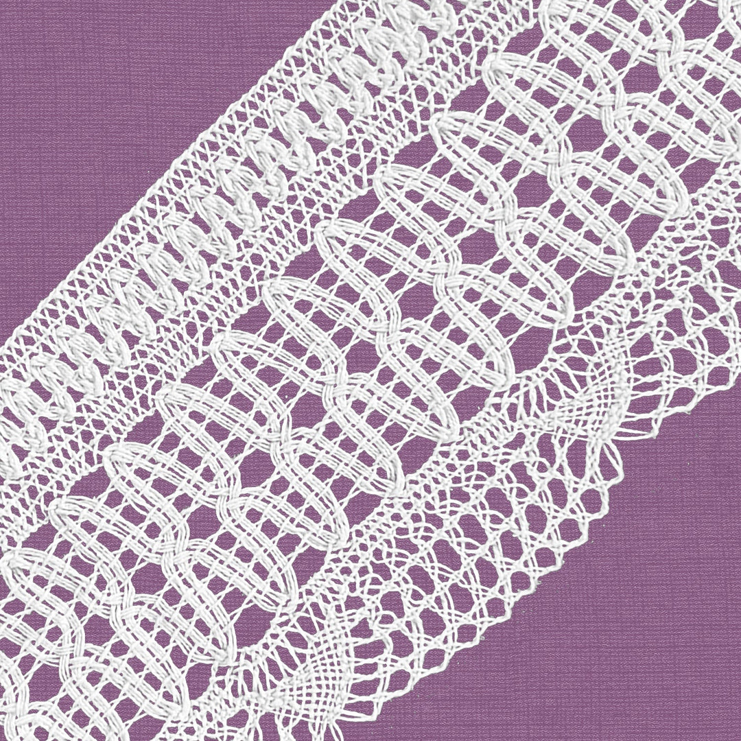 Cluny Lace, Spanish Cotton, Fantasy Lace,  White Color, 2 5/8 Inches