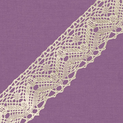 Cluny Lace, Spanish Cotton, Fantasy Lace,  White Color, 1 5/8 Inches