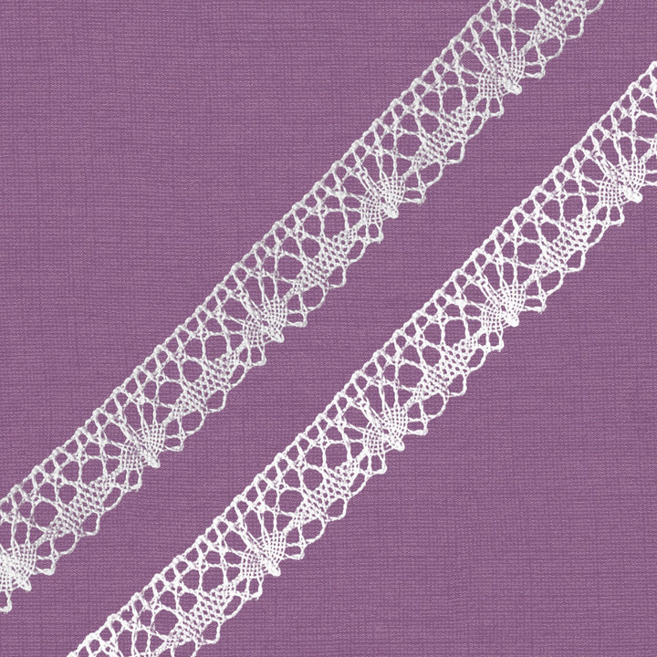 Cluny Lace, Spanish Cotton, White and Beige, 1/2 inch