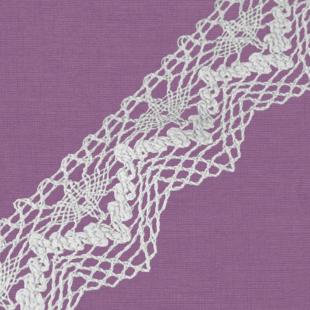 Cluny Lace, Spanish Cotton, White and Beige, 2 inches