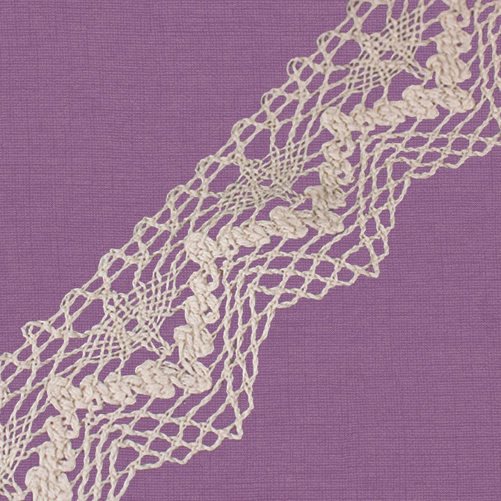 Cluny Lace, Spanish Cotton, White and Beige, 2 inches, 33Yards Pack