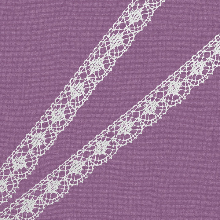 Cluny Lace, Spanish Cotton, White and Beige, 1/2 inch