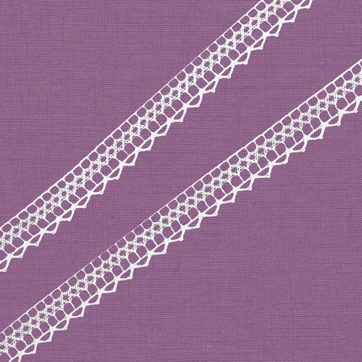 Cluny Lace, Spanish Cotton, White and Beige, 3/8 inche, 33Yards Pack
