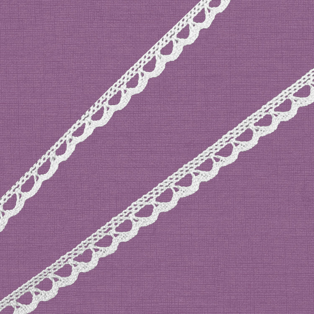 Cluny Lace, Spanish Cotton, White and Beige, 1/4 inch