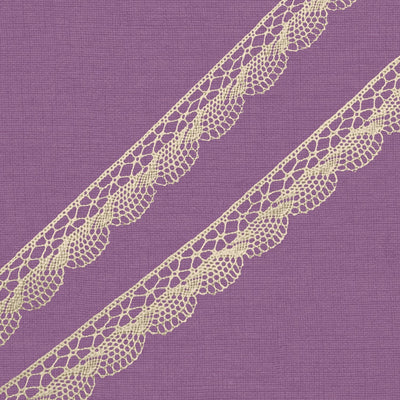 Cluny Lace, Spanish Cotton, White and Beige, 1/2 inch