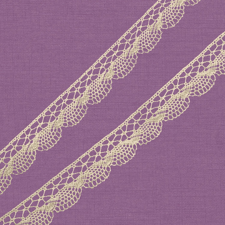 Cluny Lace, Spanish Cotton, White and Beige, 1/2 inch, 33Yards Pack