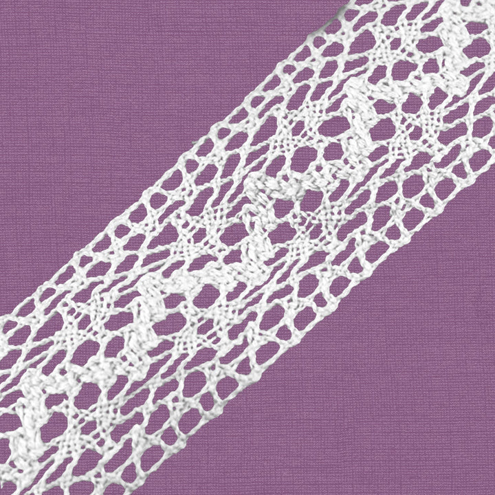 Cluny Lace, Spanish Cotton, White, 1 3/4 inches, 33Yards Pack