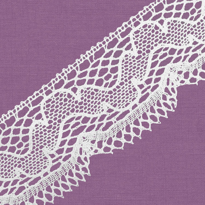 Cluny Lace, Spanish Cotton, White and Beige, 3 inches, 33Yards Pack