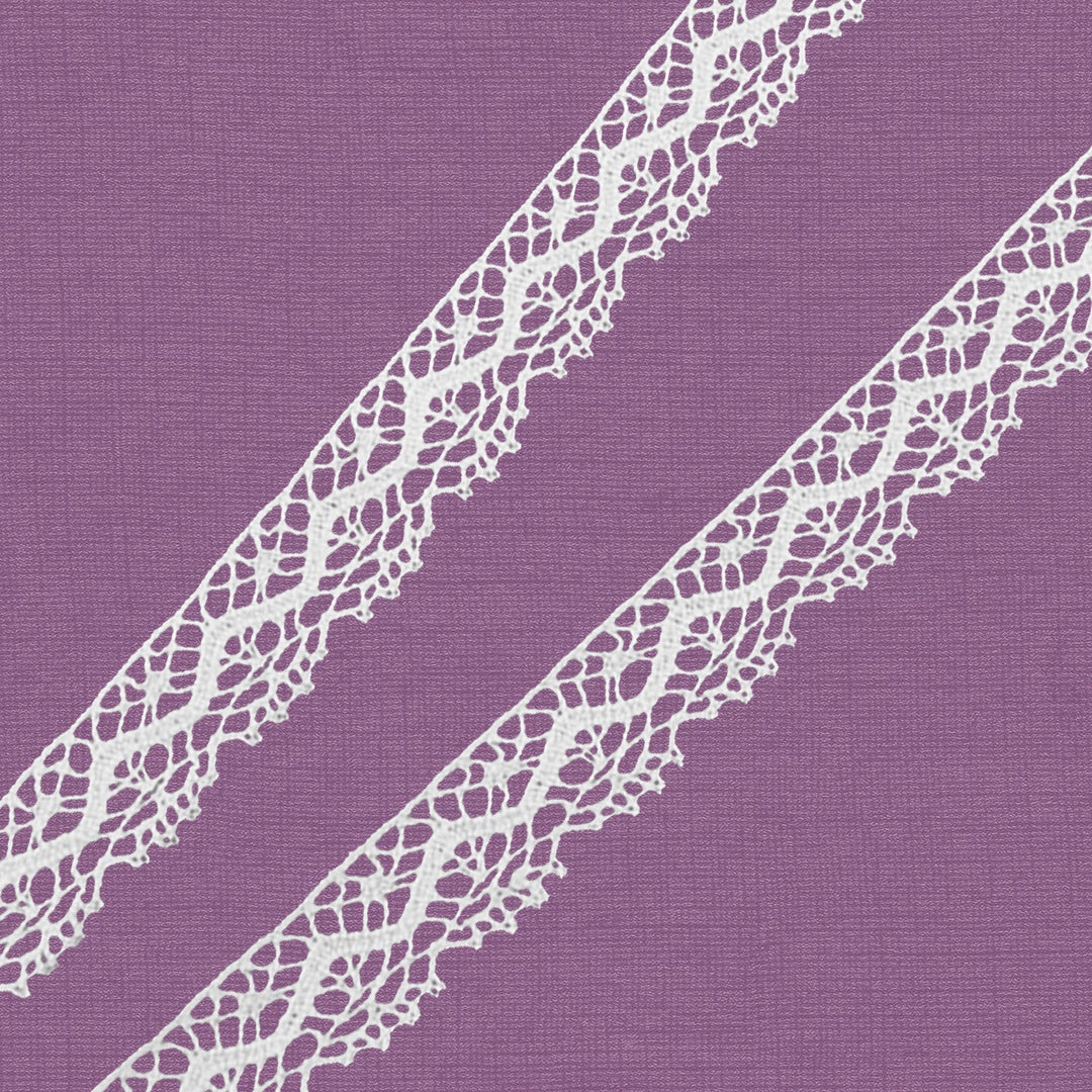 Cluny Lace, Spanish Cotton, White and Beige, 1/2 inch, 33Yards Pack