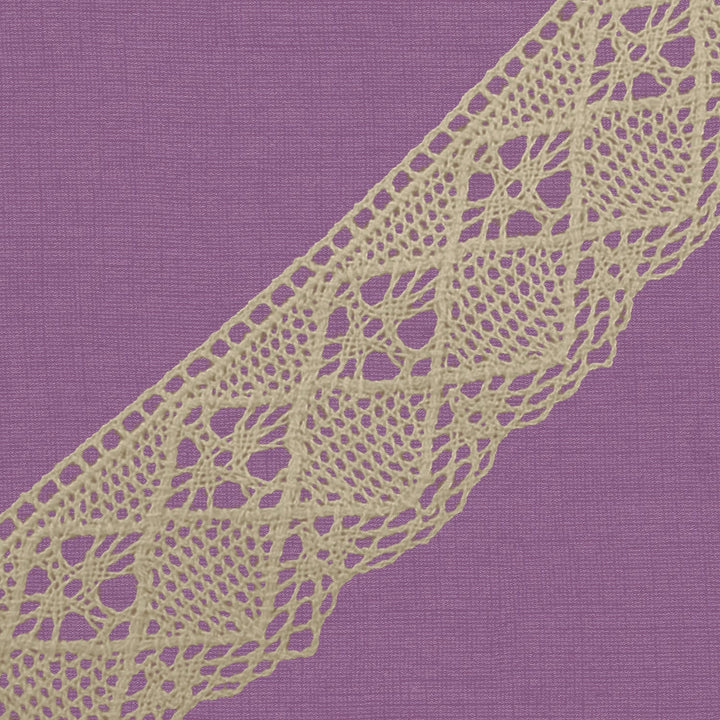 Cluny Lace, Spanish Cotton, White and Beige, 2 1/4 inches, 33Yards Pack