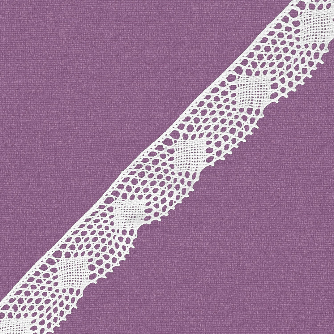 Cluny Lace, Spanish Cotton, Fantasy Lace,  White Color, 3/4 Inch