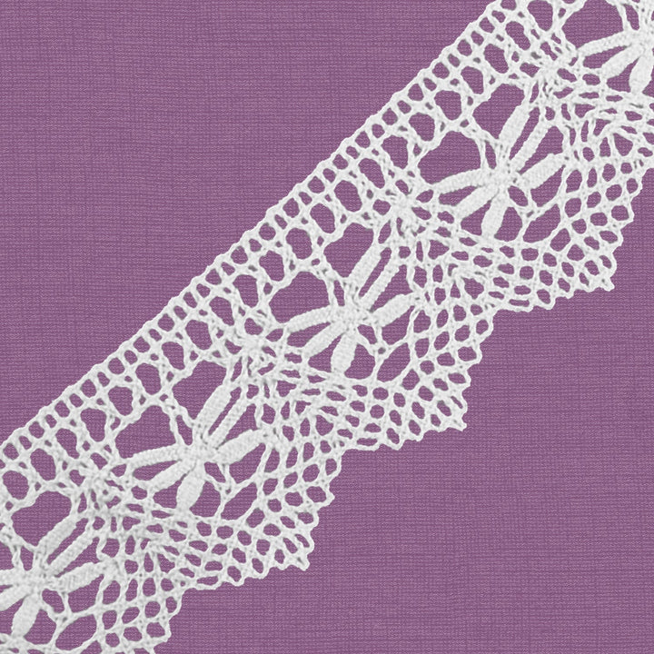 Cluny Lace, Spanish Cotton, White and Beige, 2 inches