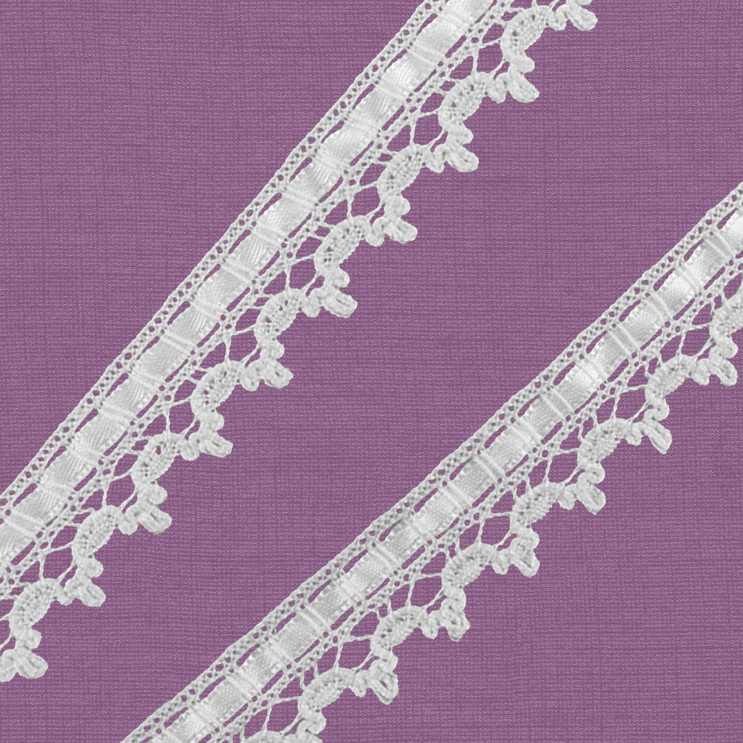 Cluny Lace, Spanish Cotton, White and Beige, 3/4 inch