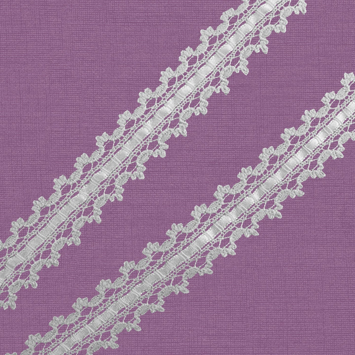 Cluny Lace, Spanish Cotton, White and Beige, 1 inch, 33Yards Pack