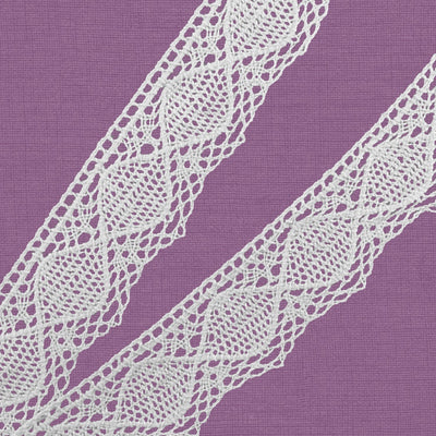 Cluny Lace, Spanish Cotton, White and Beige, 1 1/2 inches