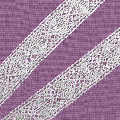 Cluny Lace, Spanish Cotton, White and Beige, 1 1/4 inches
