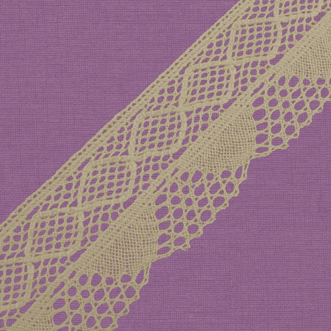 Cluny Lace, Spanish Cotton, White and Beige, 2 1/4 inches, 33Yards Pack