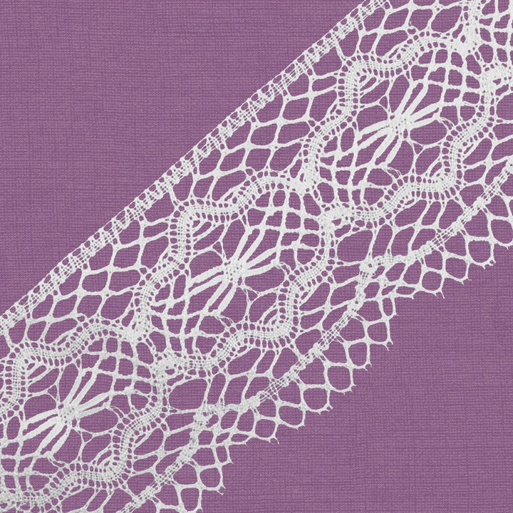 Cluny Lace, Spanish Cotton, White and Beige, 3-1/2 inches, 33Yards Pack