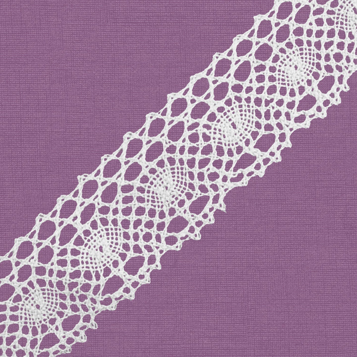 Cluny Lace, Spanish Cotton, White and Beige, 1-3/4 inches
