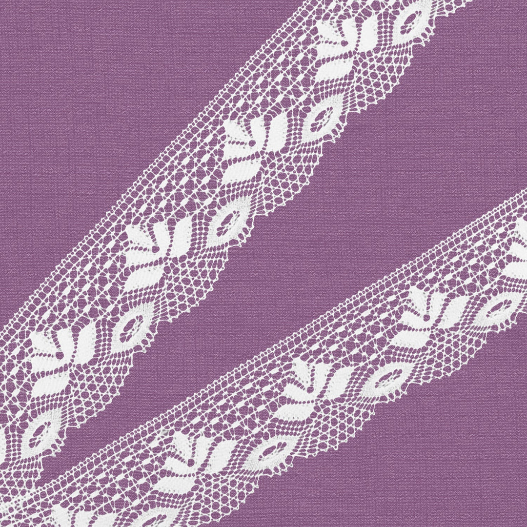 Cluny Lace, Spanish Cotton, White and Beige, 1 1/2 inches, 33Yards Pack