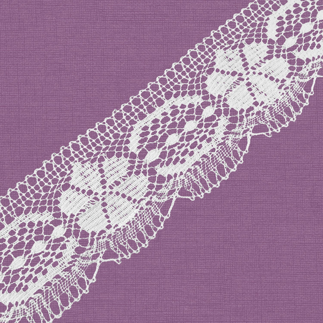 Cluny Lace, Spanish Cotton, White and Beige, 2 inches, 33Yards Pack