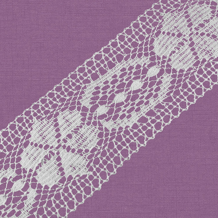 Cluny Lace, Spanish Cotton, White and Beige, 2 inches