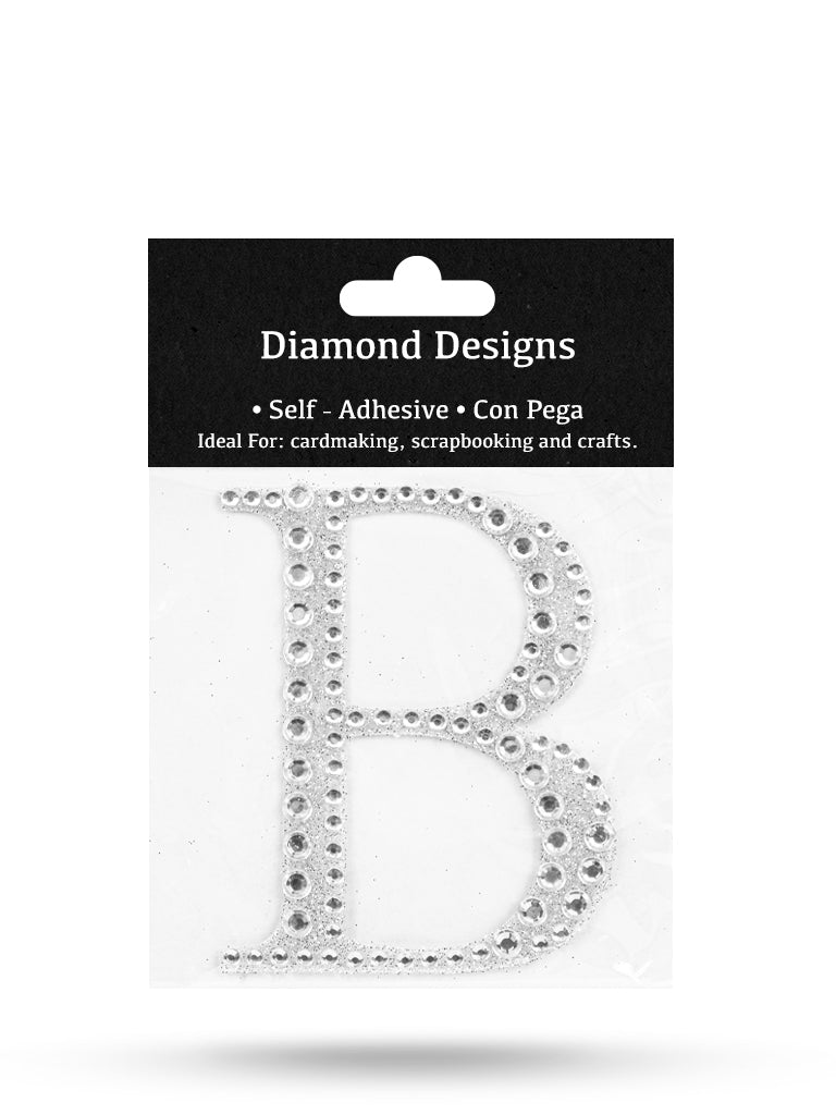 Rhinestone Letters, A - Z, 80mm, Adhesive Application, 1 Piece