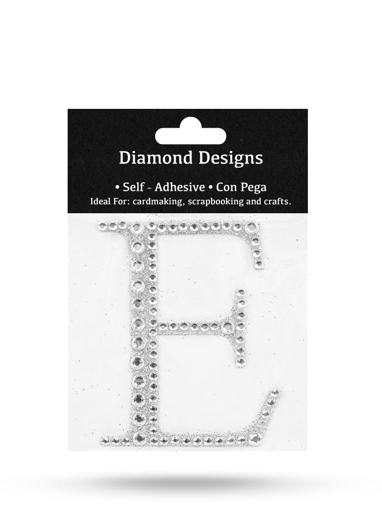 Rhinestone Letters, A - Z, 80mm, Adhesive Application, 1 Piece, 10-Pack