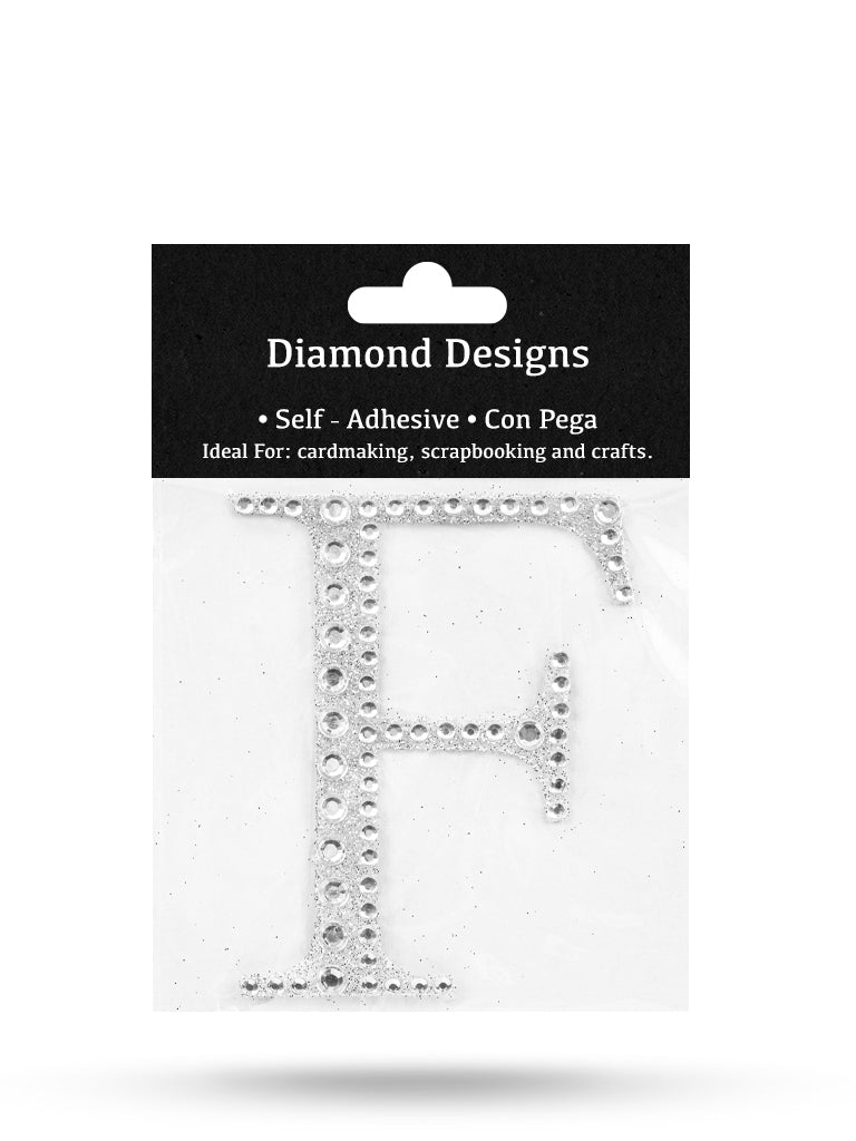 Rhinestone Letters, A - Z, 80mm, Adhesive Application, 1 Piece