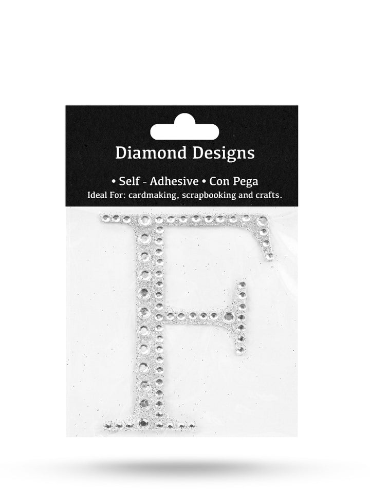 Rhinestone Letters, A - Z, 80mm, Adhesive Application, 1 Piece