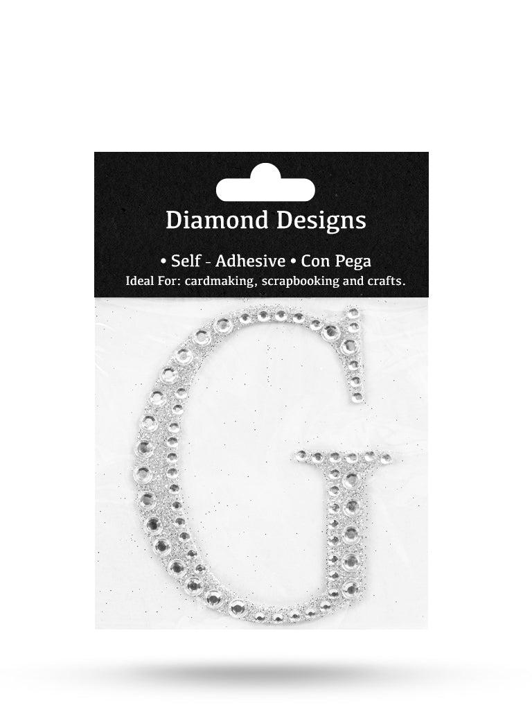 Rhinestone Letters, A - Z, 80mm, Adhesive Application, 1 Piece