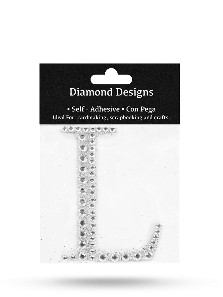 Rhinestone Letters, A - Z, 80mm, Adhesive Application, 1 Piece, 10-Pack
