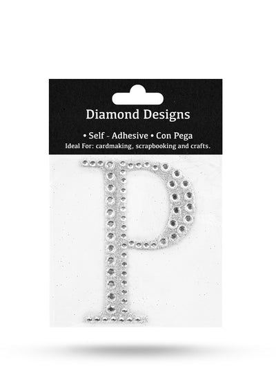 Rhinestone Letters, A - Z, 80mm, Adhesive Application, 1 Piece, 10-Pack