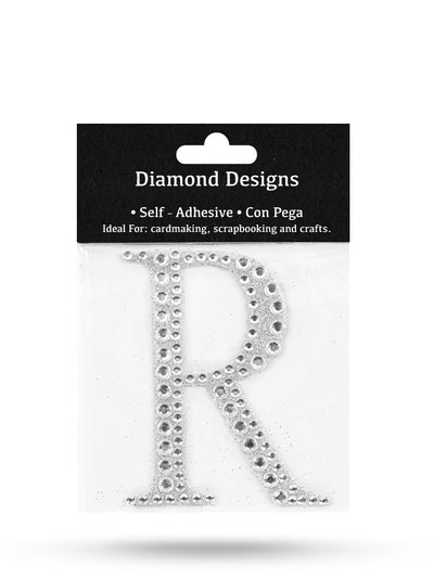Rhinestone Letters, A - Z, 80mm, Adhesive Application, 1 Piece
