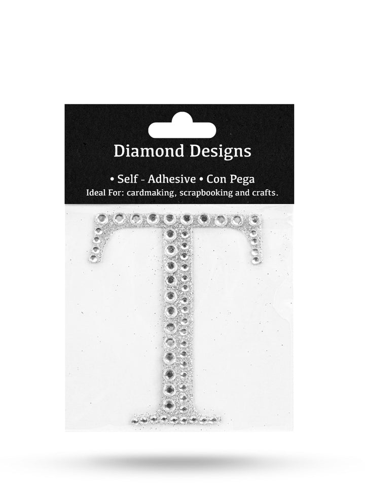 Rhinestone Letters, A - Z, 80mm, Adhesive Application, 1 Piece