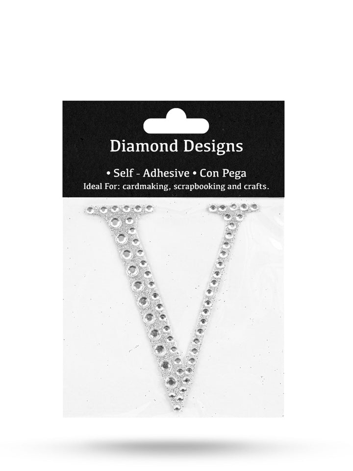 Rhinestone Letters, A - Z, 80mm, Adhesive Application, 1 Piece